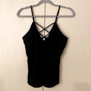 ✨Express✨ Cross V Cut Tank Top
